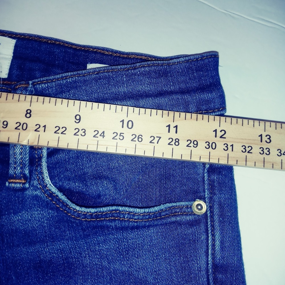 FRAME sz 24 Blue Forever Karlie Distressed Skinny Jeans Denim Pants - Picture 10 of 11